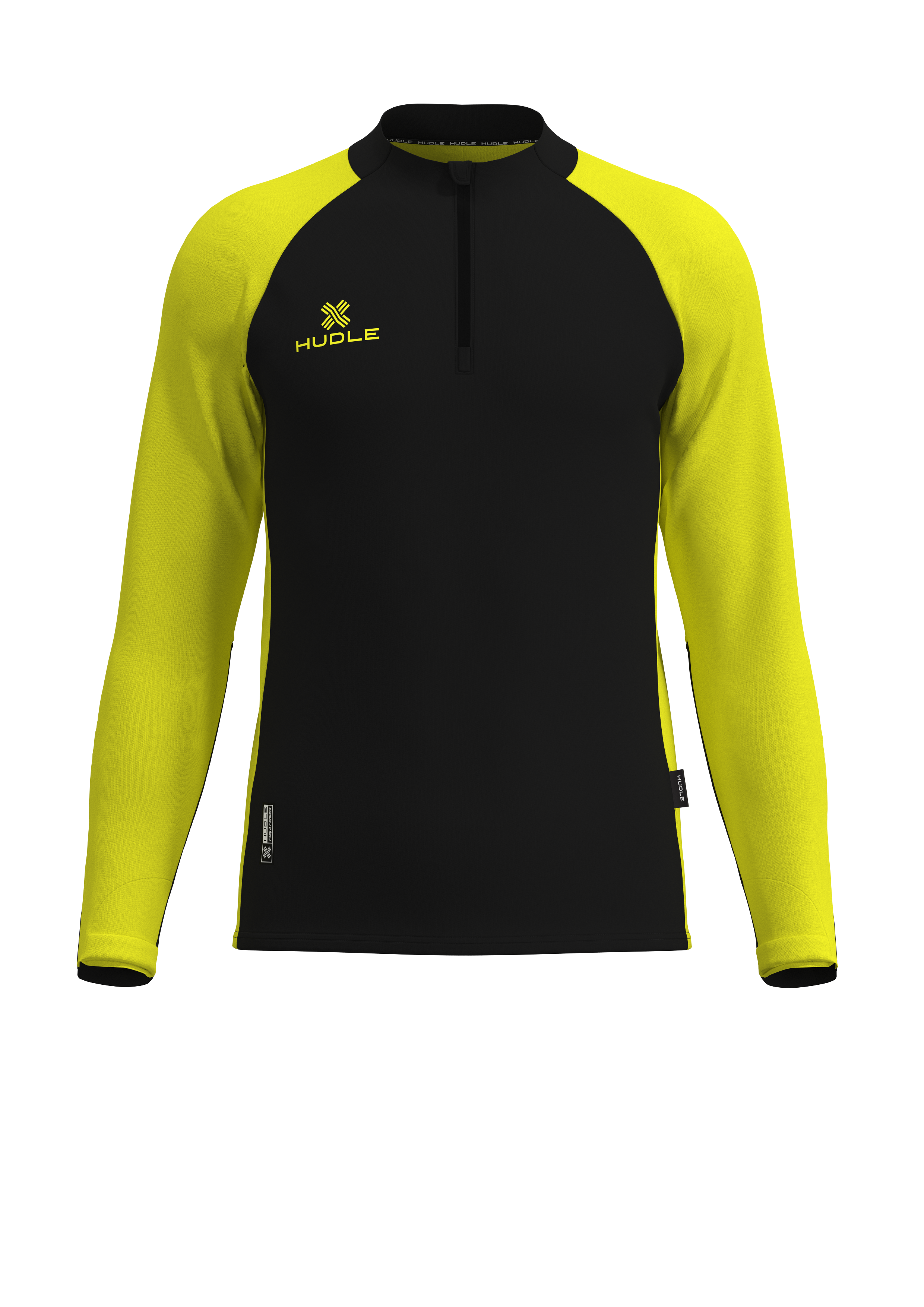 Pulse Pro Quarter Zip Black Yellow