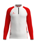 Pulse Pro Quarter Zip White Red