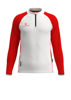 Pulse Pro Quarter Zip White Red