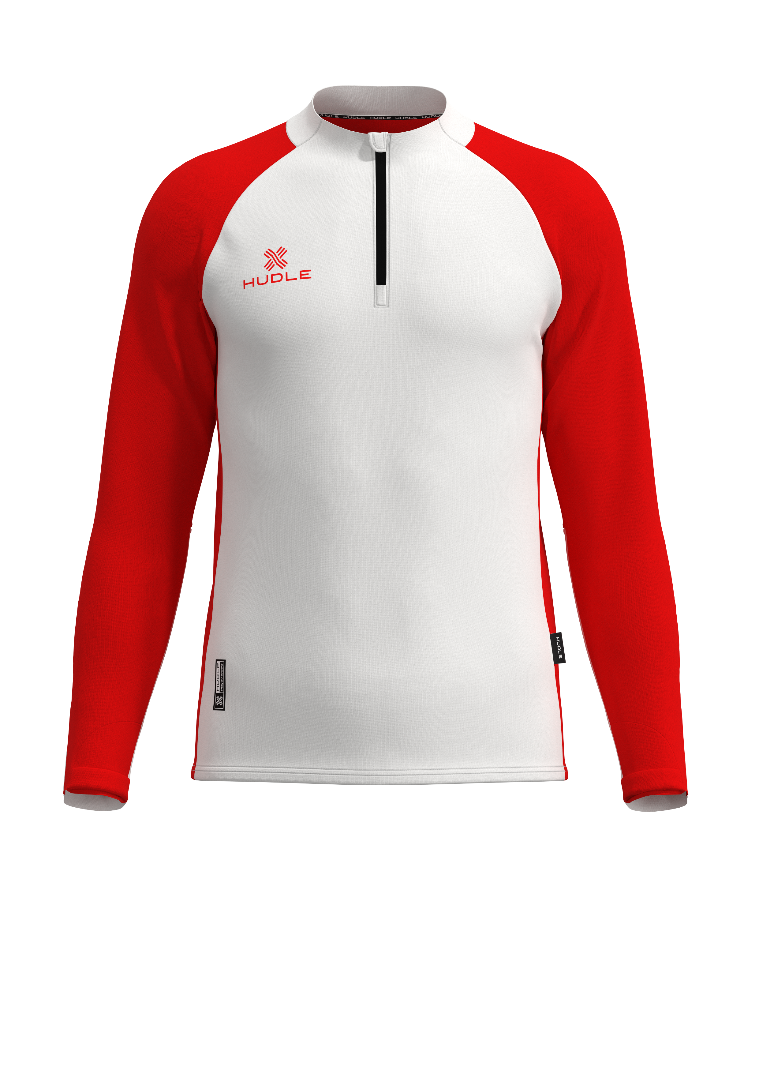 Pulse Pro Quarter Zip White Red