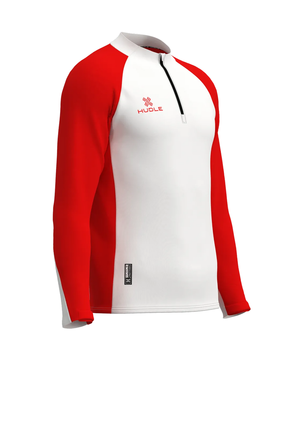 Pulse Pro ¼ Zip Top — White/Red