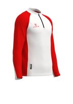 Pulse Pro ¼ Zip Top — White/Red