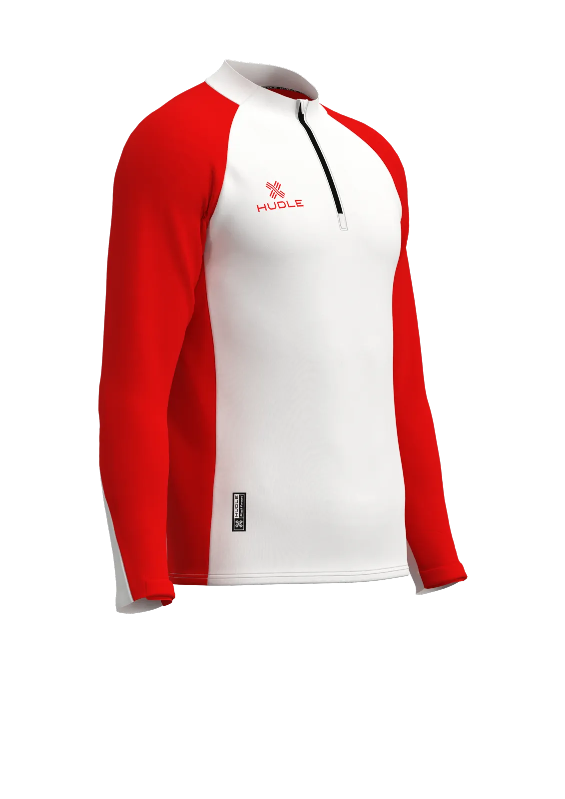 Pulse Pro ¼ Zip Top — White/Red