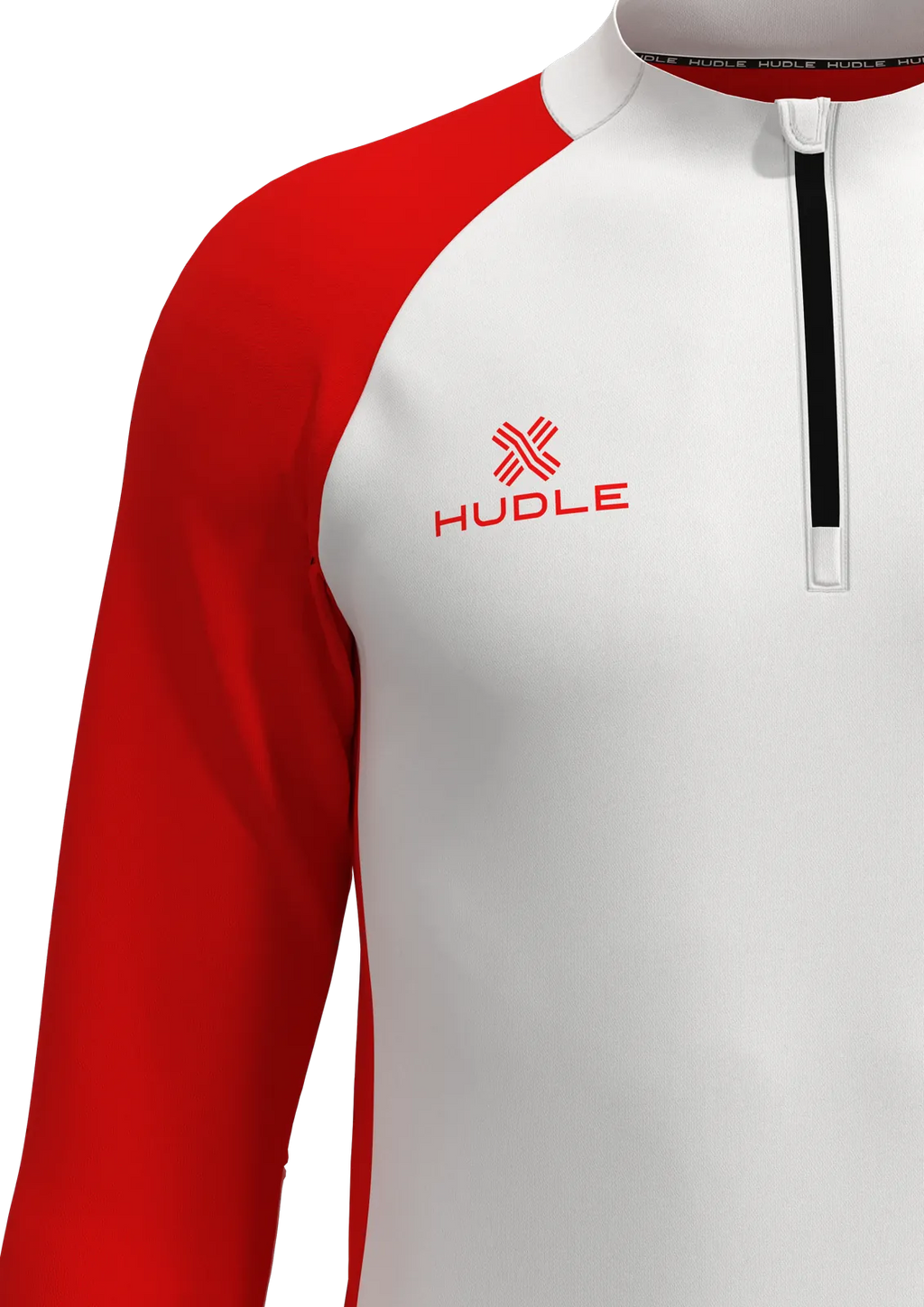 Pulse Pro ¼ Zip Top — White/Red