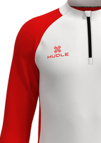 Pulse Pro ¼ Zip Top — White/Red