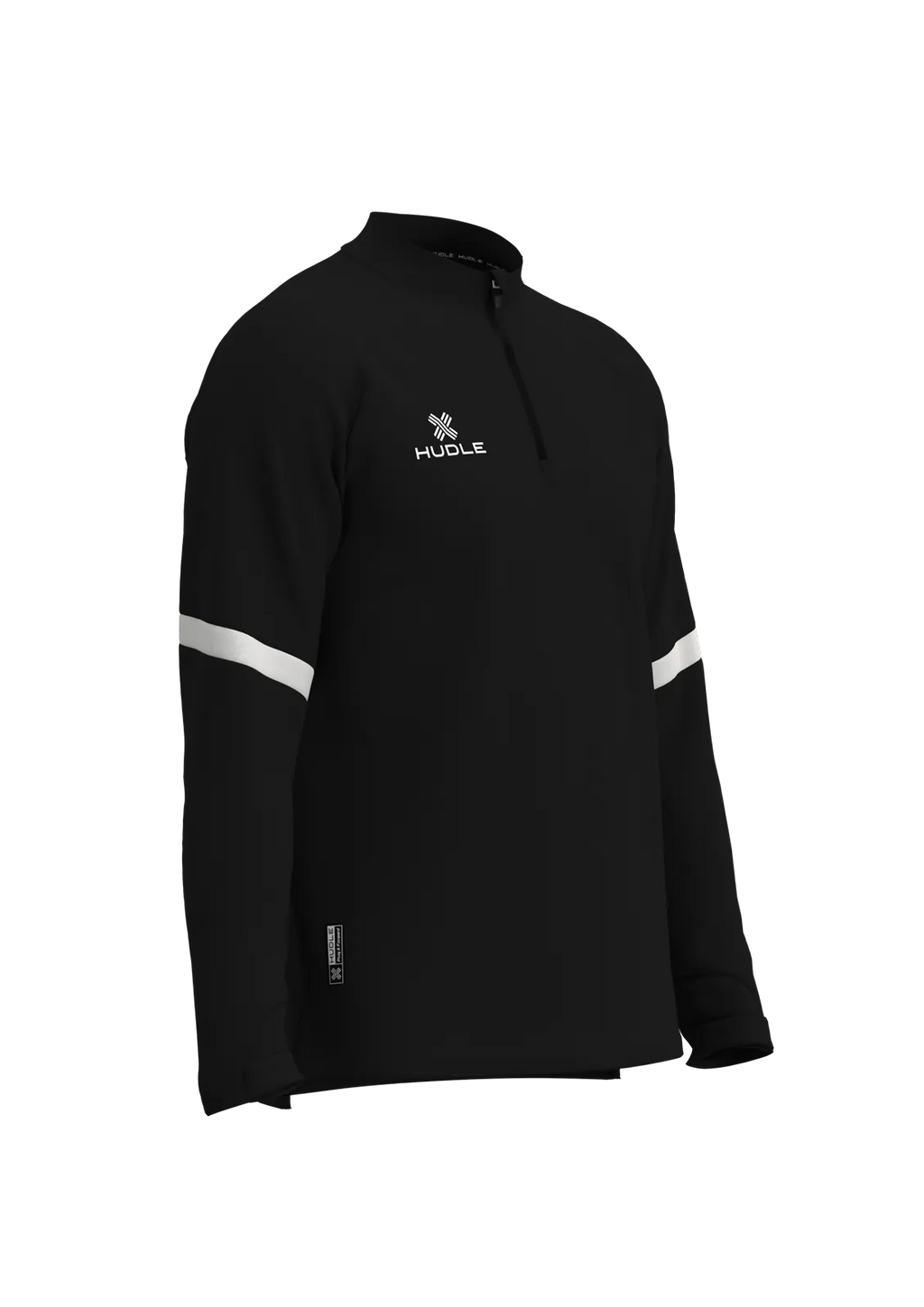 Rafiki ¼ Zip Top — Black/White