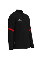 Rafiki ¼ Zip Top — Black/Red