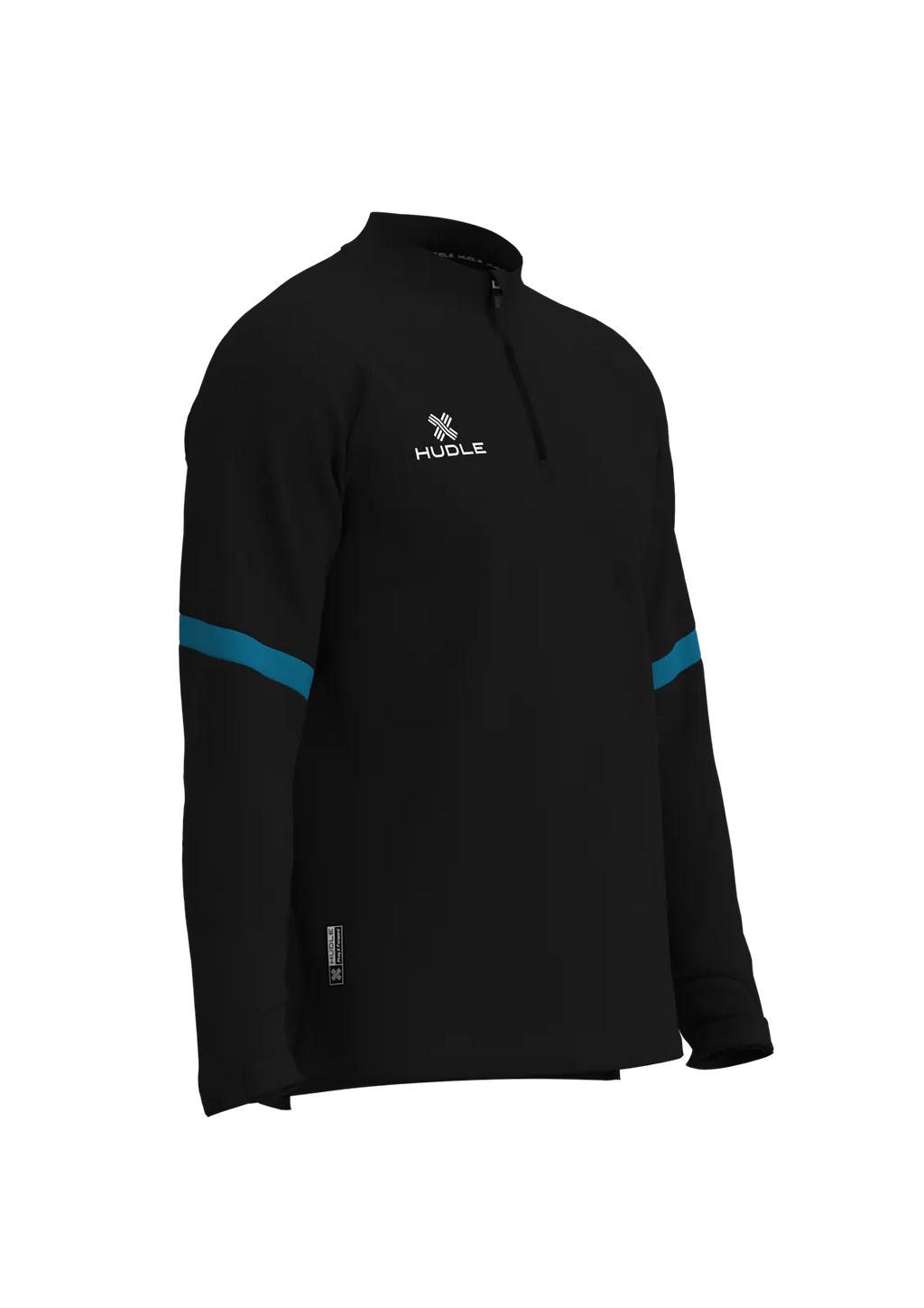 Rafiki ¼ Zip Top — Black/Teal