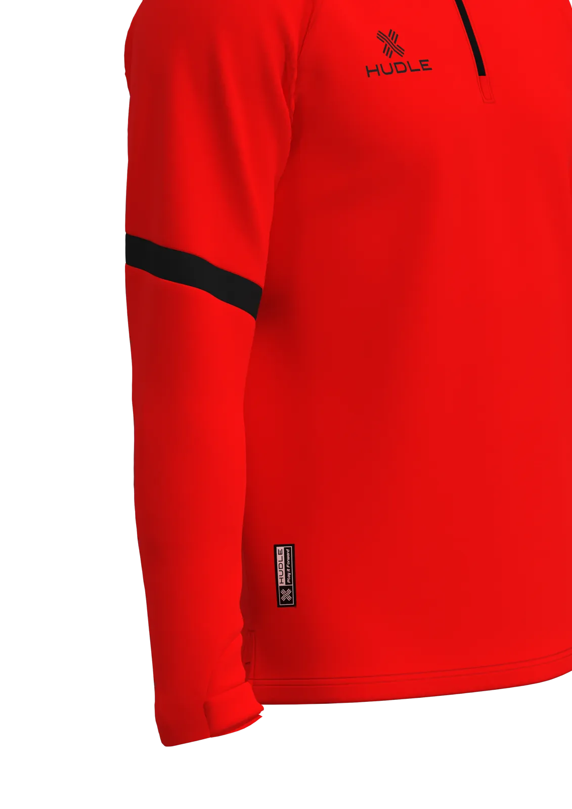 Rafiki ¼ Zip Top — Red