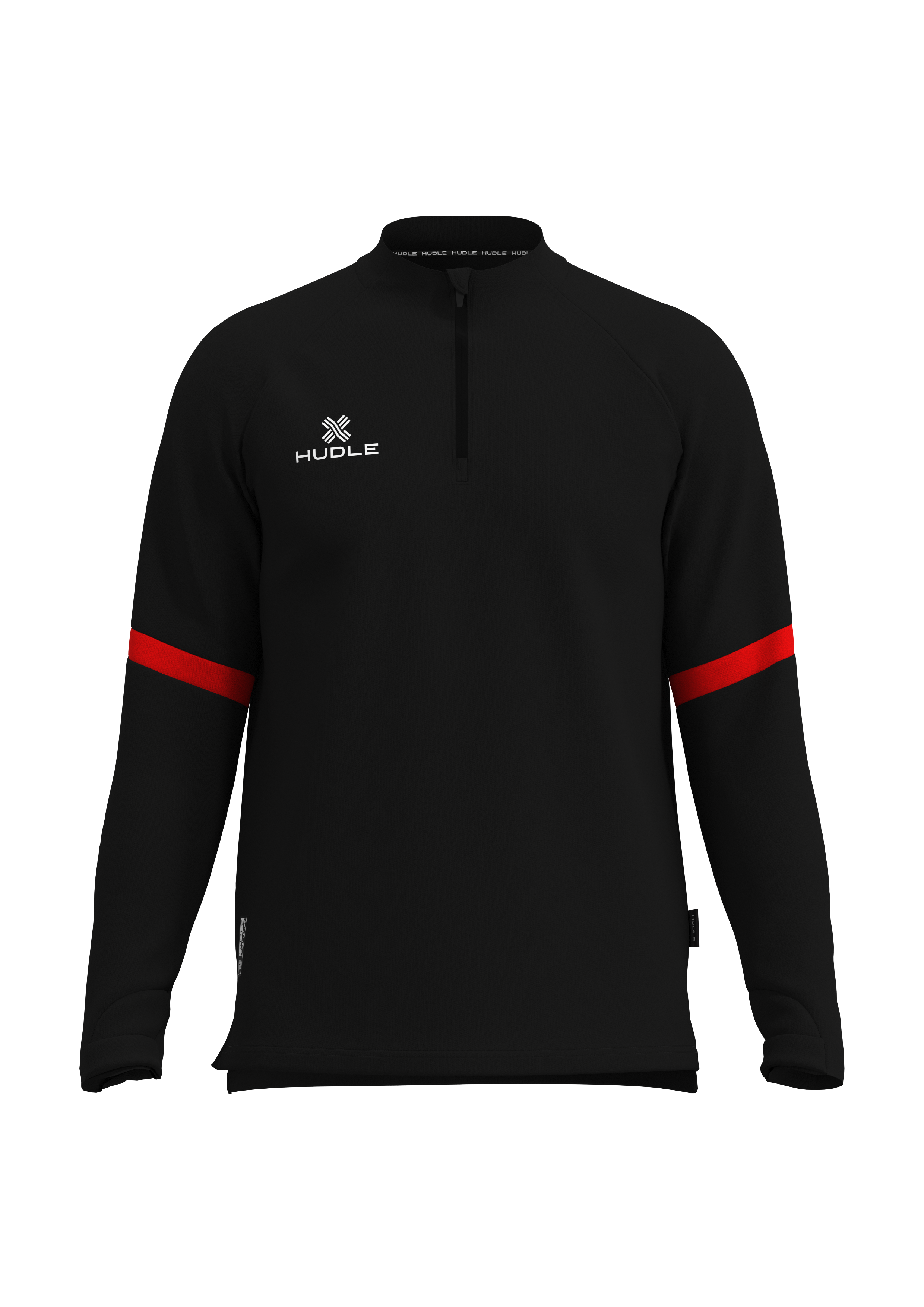 Rafiki Quarter Zip Black Red