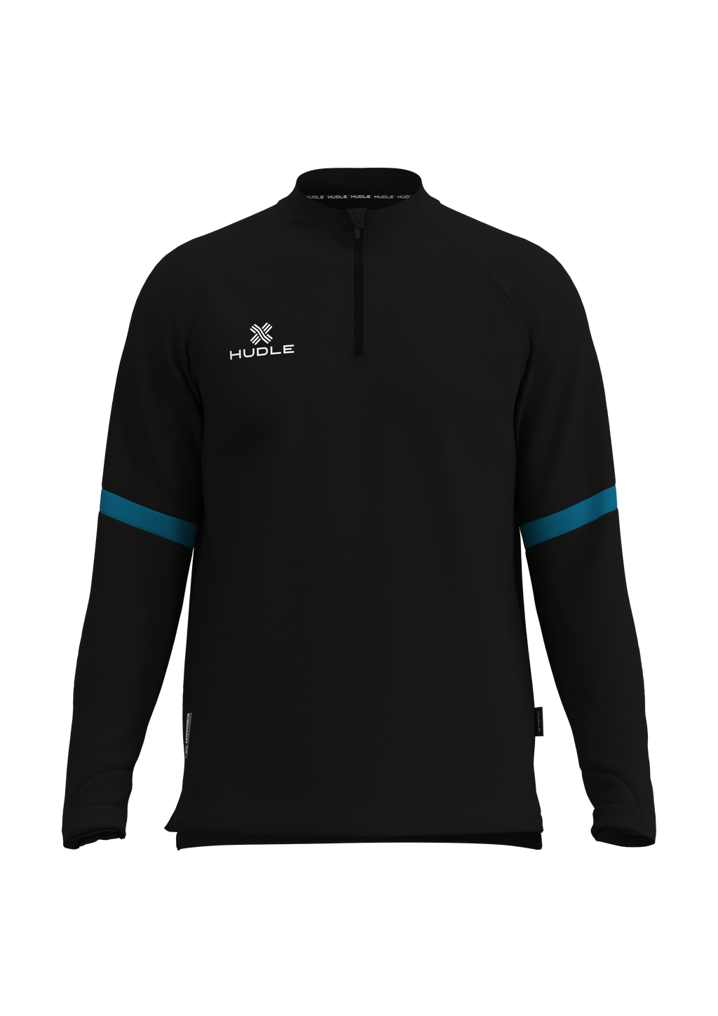Rafiki Quarter Zip Black Teal