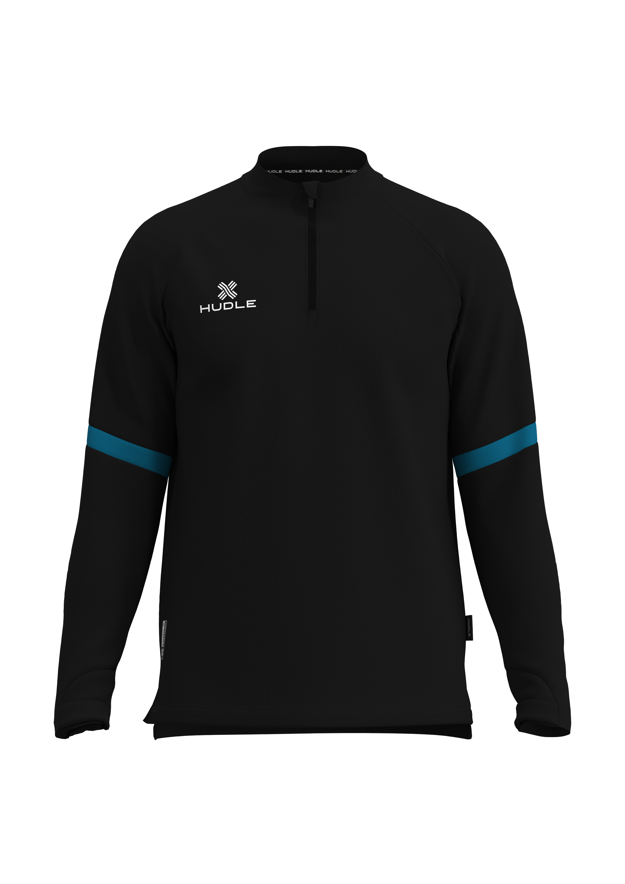 Rafiki Quarter Zip Black Teal