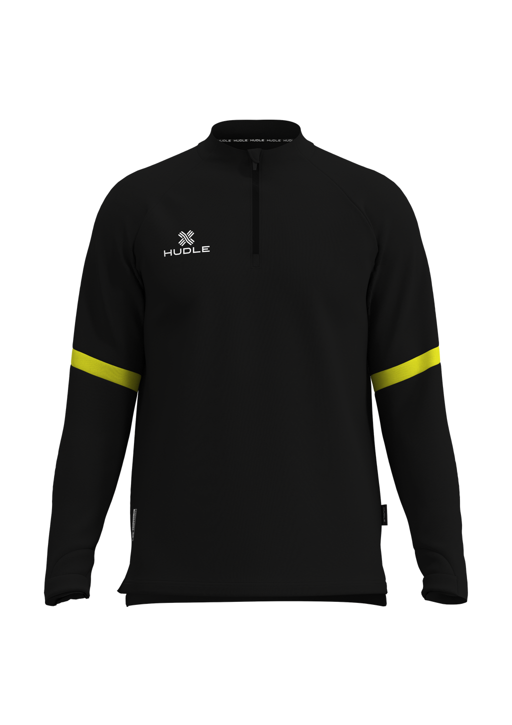 Rafiki Quarter Zip Black Yellow